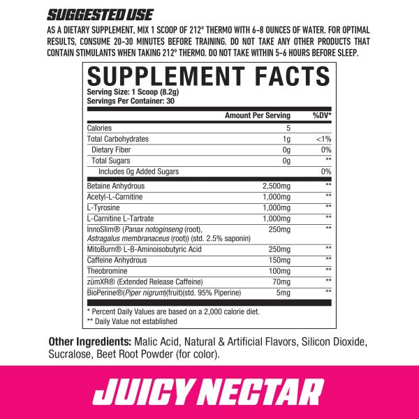 212 Thermo: High Stim Thermogenic Pre-Workout